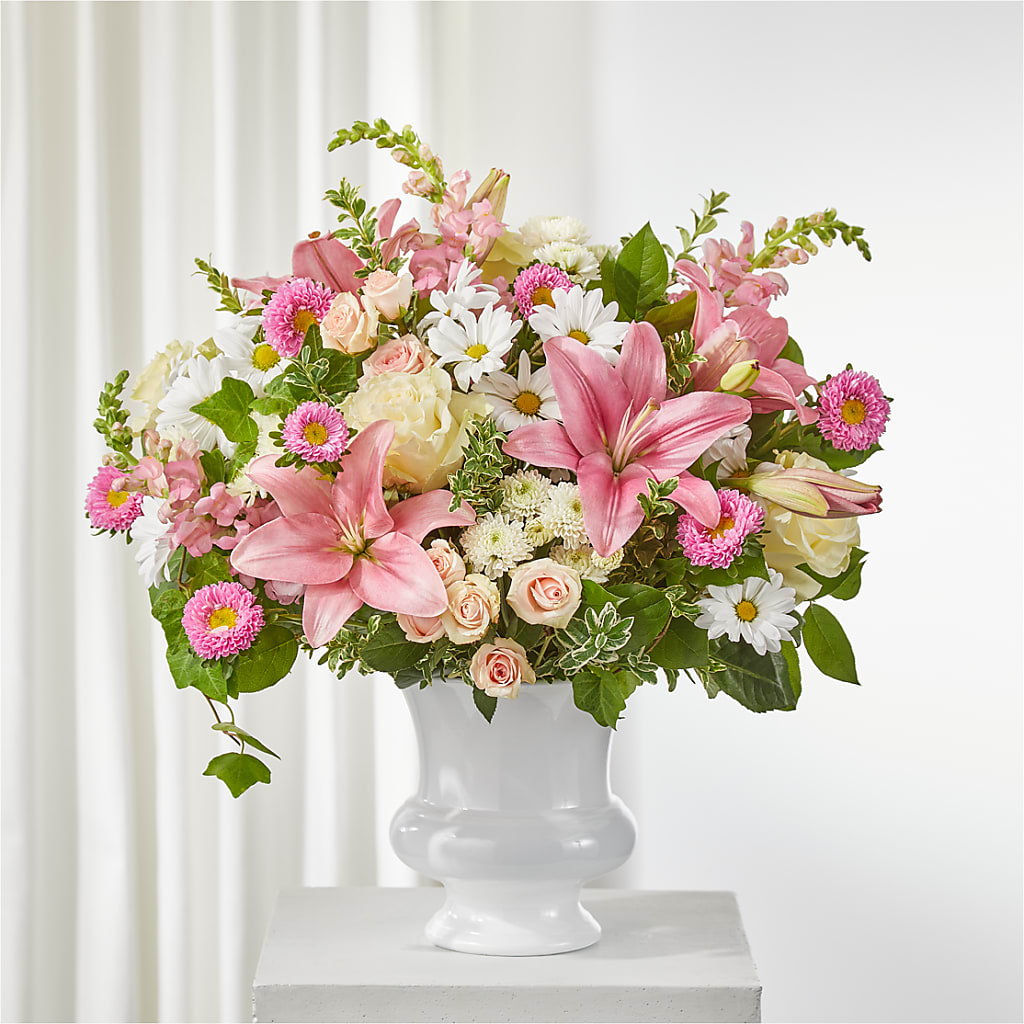 Empathetic Blooms Urn Arrangement – Bloom By Tommy, Union NJ