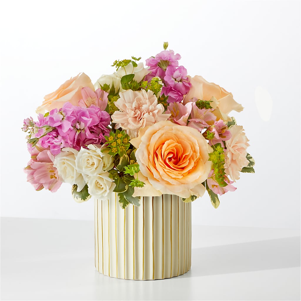 Paradise Bouquet with Ivory Vase – Bloom By Tommy, Union NJ