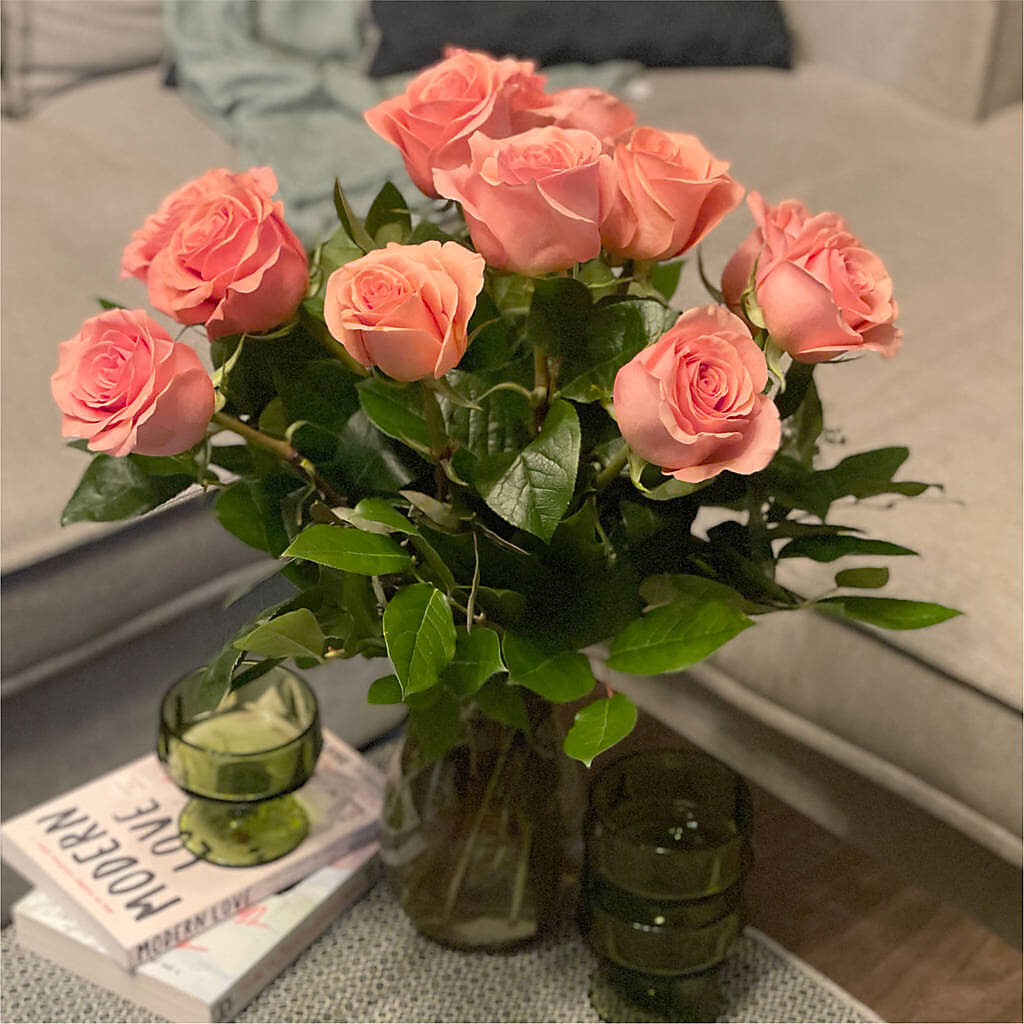 Long Stem Pink Rose Bouquet –  Bloom By Tommy, Union NJ