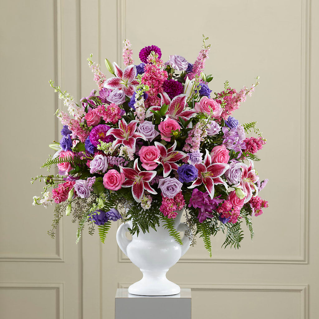 Composition florale hommage apaisante