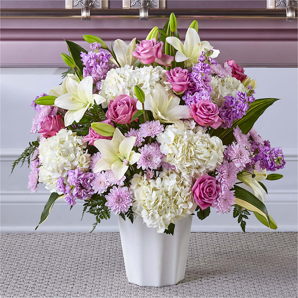Corbeille de fleurs naturelles "Délice Céleste"